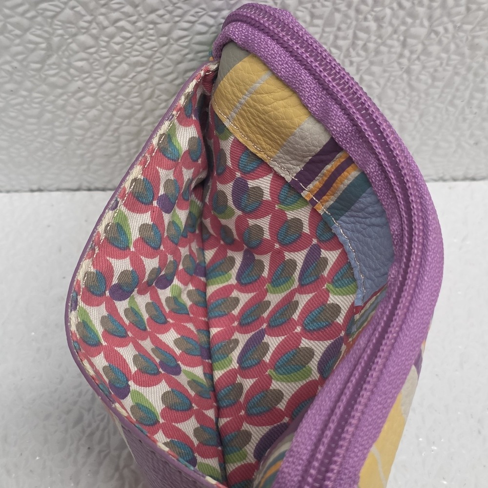 Fossil Weekender Multicolor Striped Printed Zip Pouch Wallet NWT - Picture 11 of 16